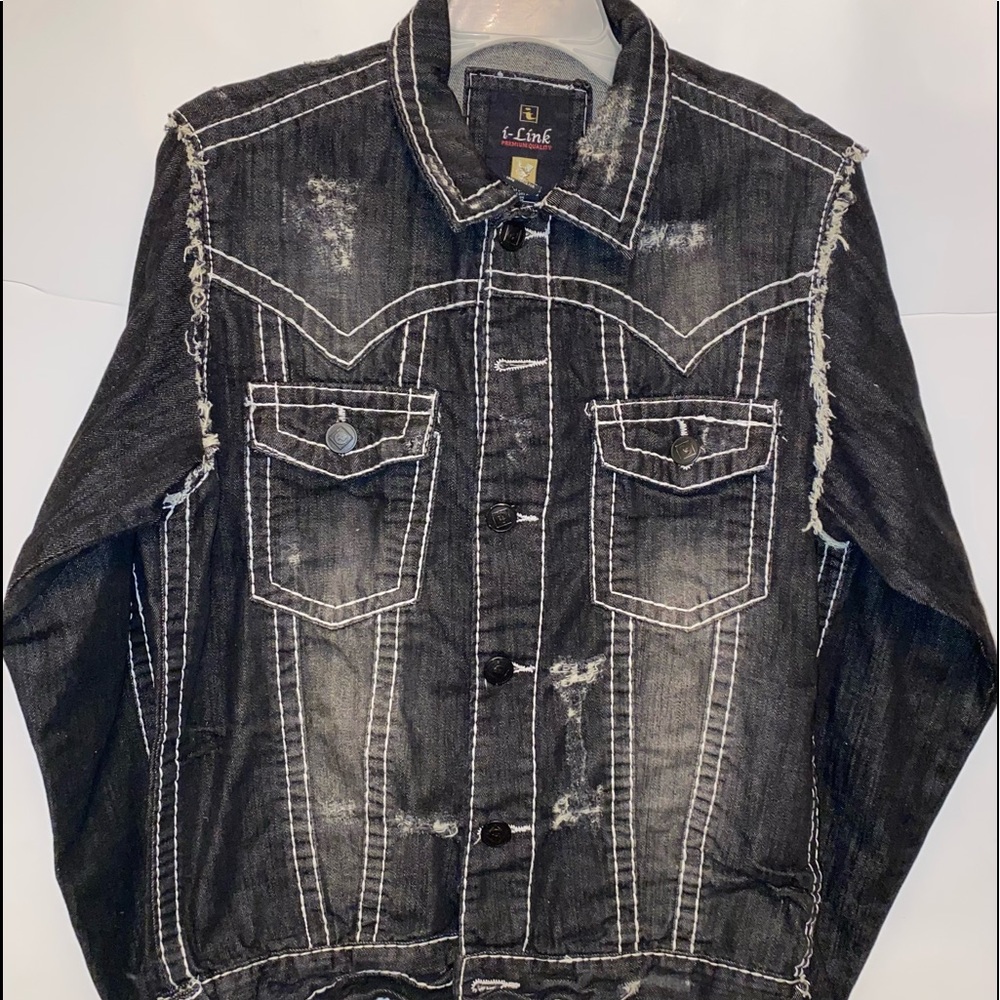 I-Link Denim Distressed Jacket